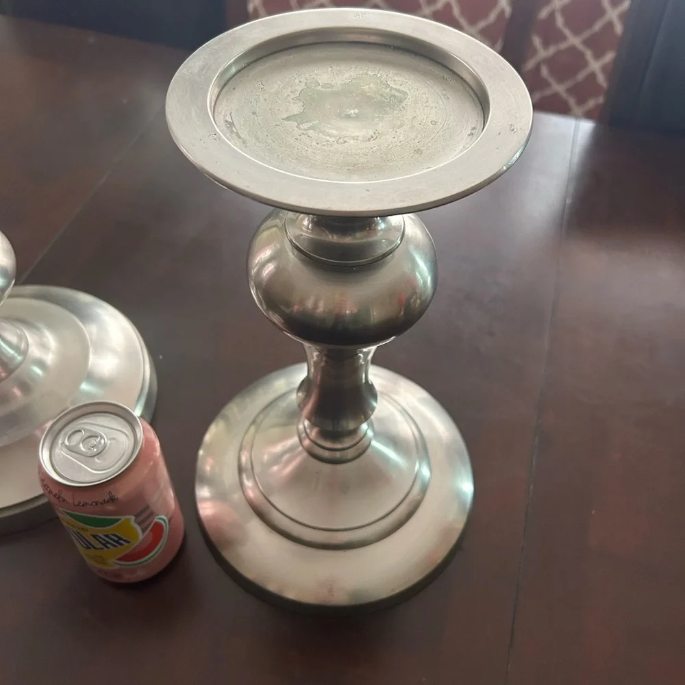 *Set of 2* LARGE 12” and 14” Restoration Hardware 20th century candle holders